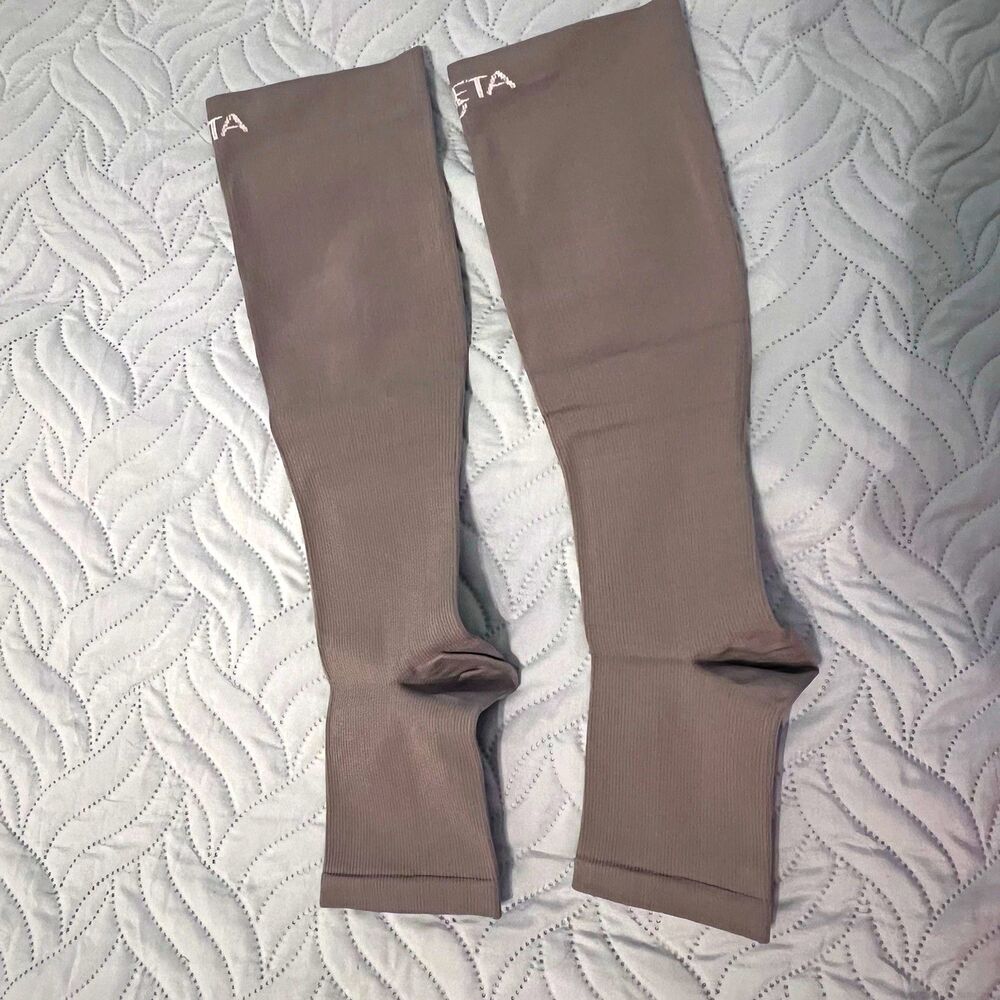 Zeta Wear Open Toe Compression Socks/Hose Gray 3X/4X MPN X002NI0DTL NEW